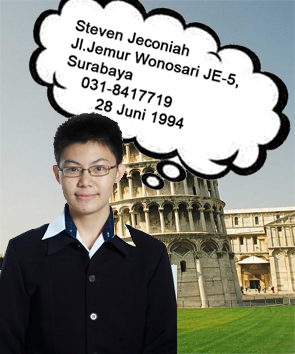 Steven Jeconiah<br>Jl.Jemur Wonosari JE-5, Surabaya<br>031-8417719<br>28 Juni 1994<br>